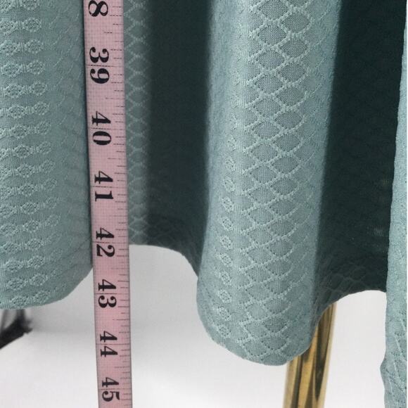 BLOOMCHIC 22-24 3X Plus Sage Green Textured Waist Tie Knit Midi Dress NWT B159 - Picture 5 of 12